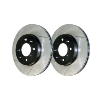 Front Cross Drilled Slotted Coated Performance Brake Rotor Set of 2