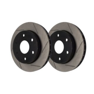 Front Cross Drilled Slotted Coated Performance Brake Rotor Set of 2